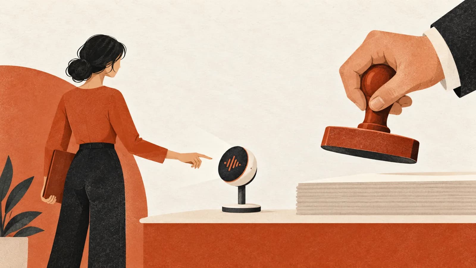 Illustration for Choosing the AI Interviewer While Paying for a Human Decider: Where the Magnitude Gap Comes From