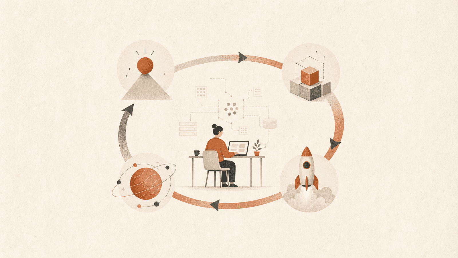 Illustration for AI-Native Startup Lifecycle