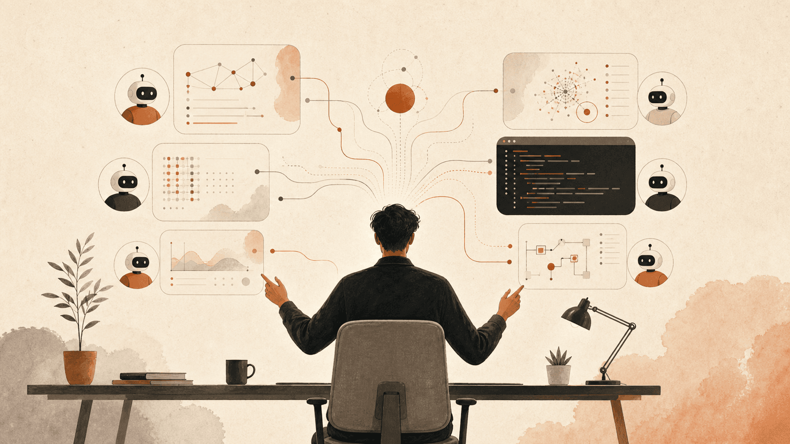 Illustration for Founder as Agent Orchestrator