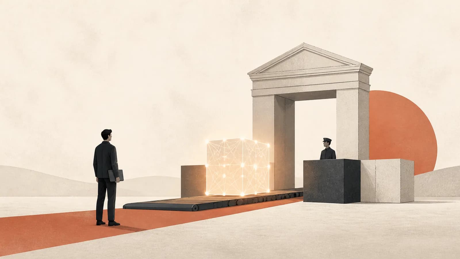 Illustration for Government Checkpoint Sharing